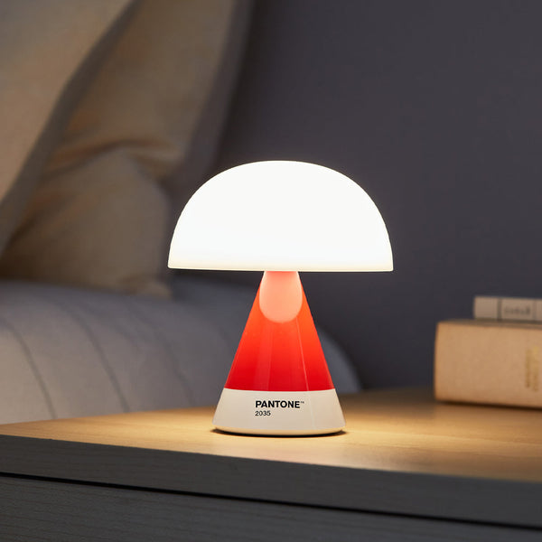 Lexon Mina Medium Portable Led Lamp Pantone 2035 Red Night Lights