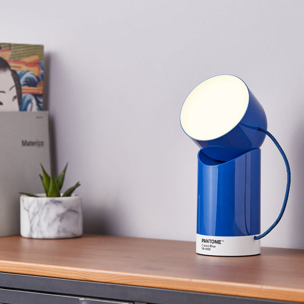 Lexon Orbe Led Lamp With Moving Head Pantone Classic Blue Night Lights