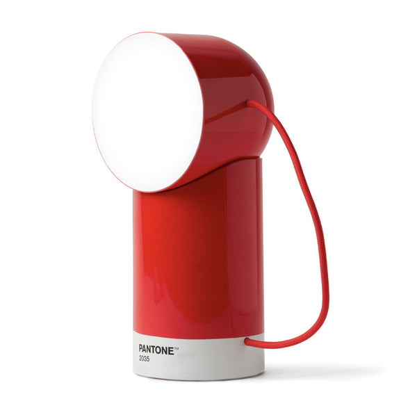 Lexon Orbe Led Lamp With Moving Head Pantone 2035 Red Night Lights