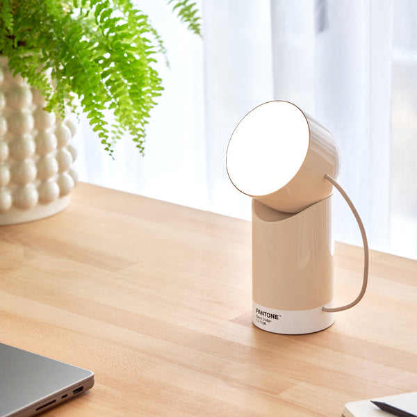 Lexon Orbe Led Lamp With Moving Head Pantone Sand Night Lights