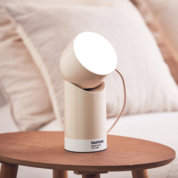 Lexon Orbe Led Lamp With Moving Head Pantone Sand Night Lights