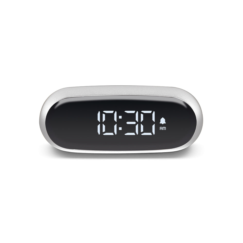 Lexon Minut Mini Alarm Clock Alu Polish Alarm Clocks & Clock Radios