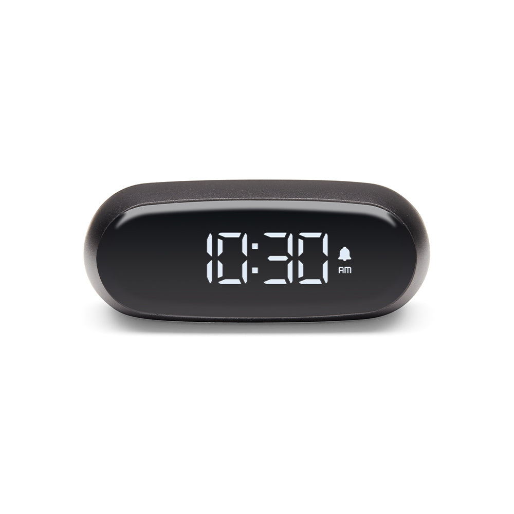 Lexon Minut Mini Alarm Clock Gunmetal Alarm Clocks & Clock Radios