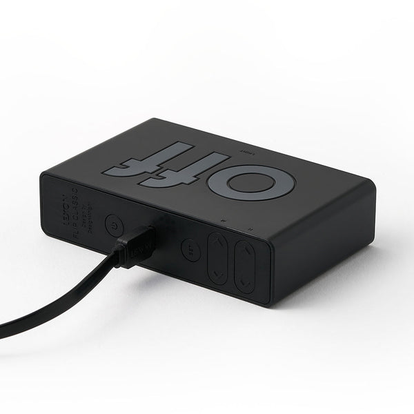 Lexon Flip Classic Reversible Alarm Clock Black Alarm Clocks & Clock Radios