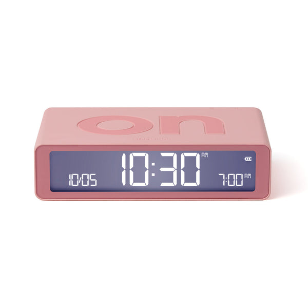 Lexon Flip Classic Reversible Alarm Clock Pink Alarm Clocks & Clock Radios