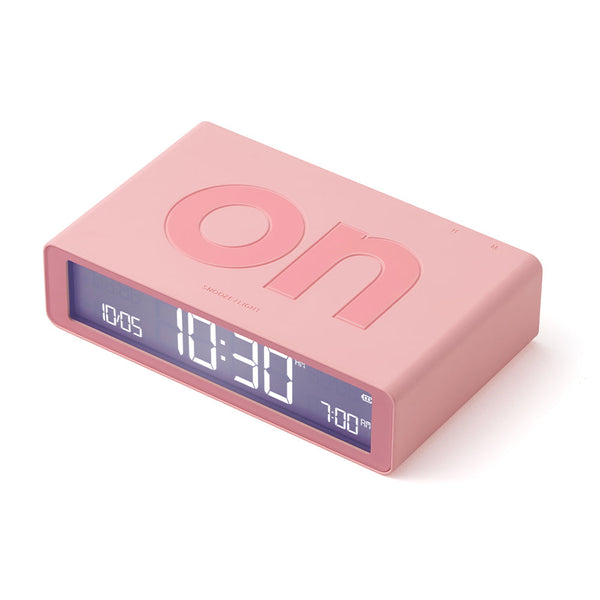 Lexon Flip Classic Reversible Alarm Clock Pink Alarm Clocks & Clock Radios