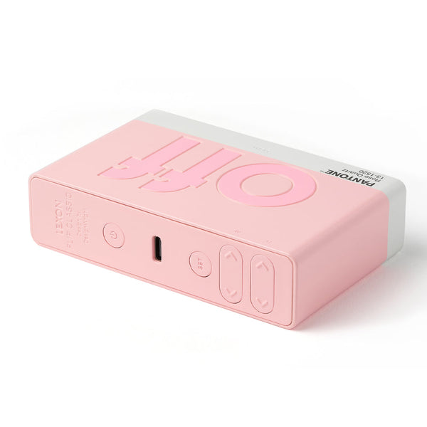 Lexon Flip Classic Reversible Alarm Clock Pantone Rose Pink Alarm Clocks & Clock Radios