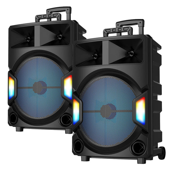 Majority Ps500 Bundled Pa System 150W Bluetooth Karaoke Dj Party Black Home Speakers & Subwoofers