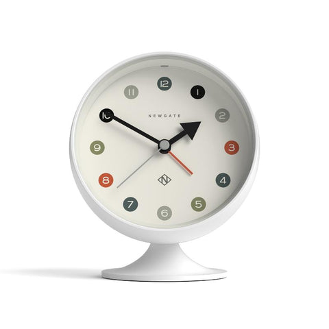 Newgate Spheric Alarm Clock White Alarm Clocks & Clock Radios