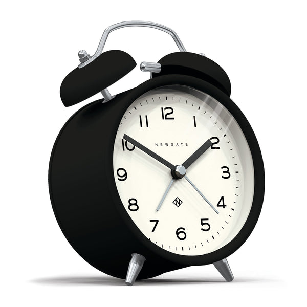 Newgate Charlie Bell Echo Matte Black Alarm Clocks & Clock Radios