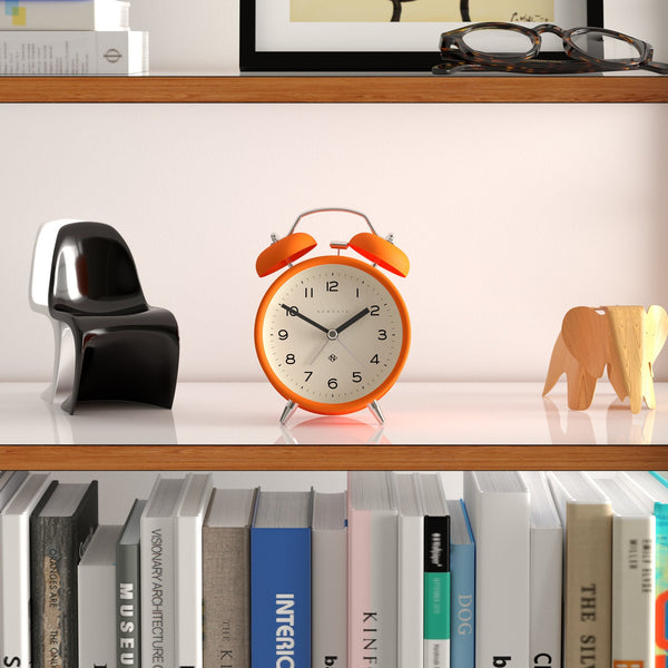 Charlie Bell Echo Matte Orange Alarm Clocks & Clock Radios