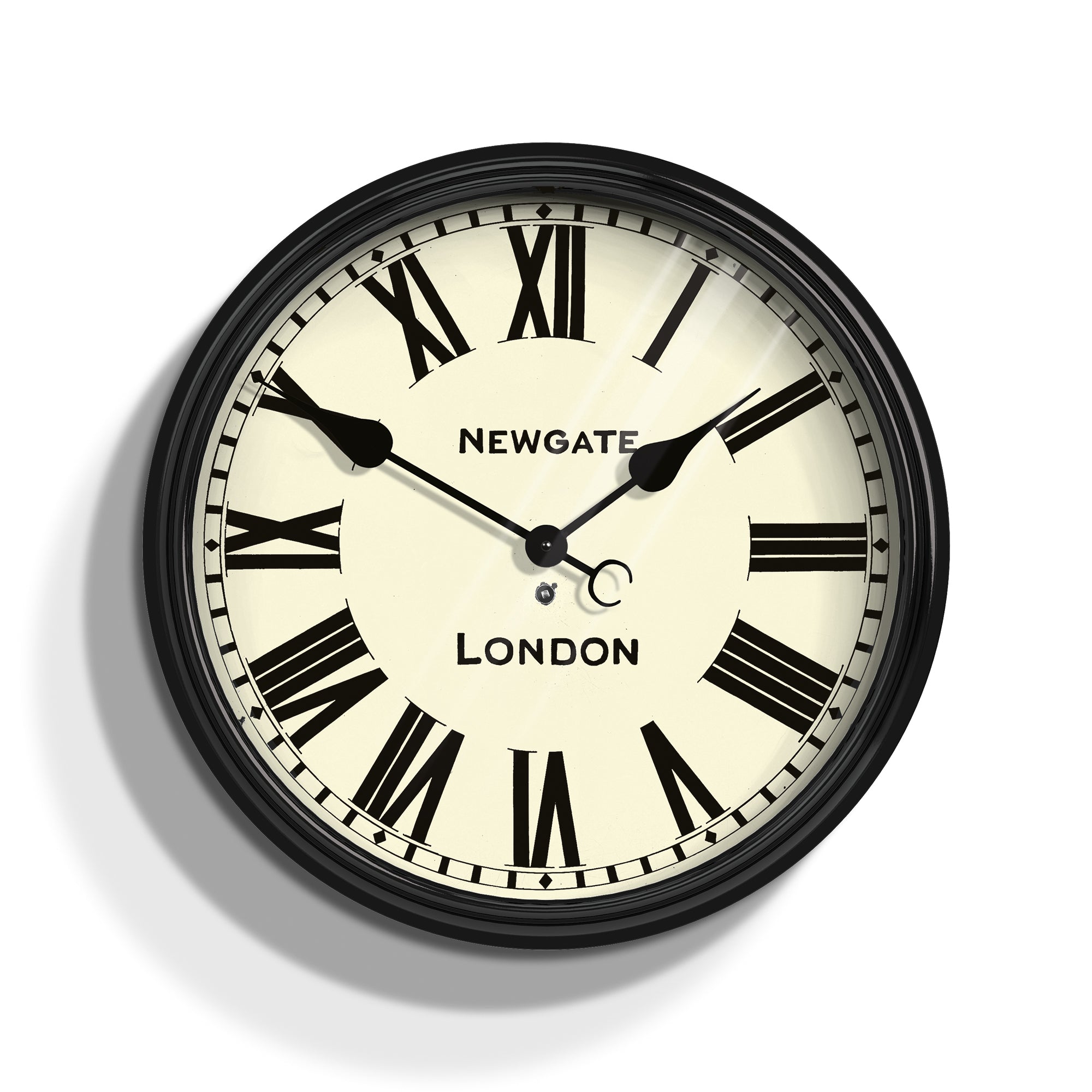 Battersby Clock Roman Numeral Wall Black Wall Clocks
