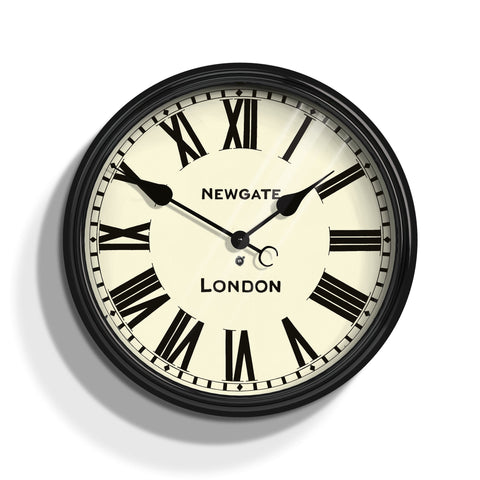 Battersby Clock Roman Numeral Wall Black Wall Clocks
