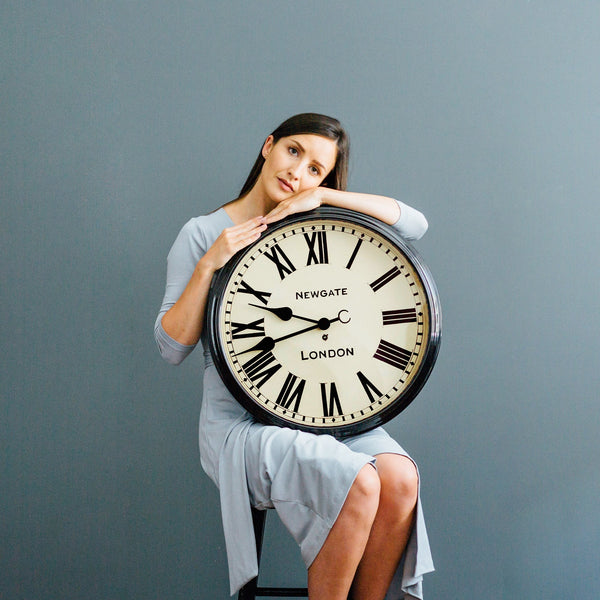 Battersby Clock Roman Numeral Wall Black Wall Clocks