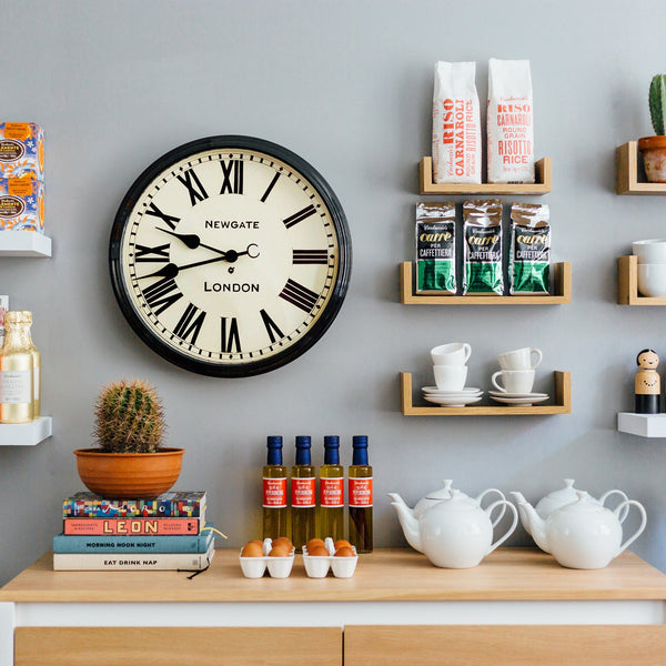 Battersby Clock Roman Numeral Wall Black Wall Clocks