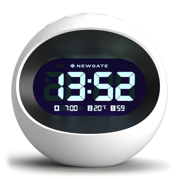 Newgate Centre Of The Earth Lcd Alarm Clock White Alarm Clocks & Clock Radios