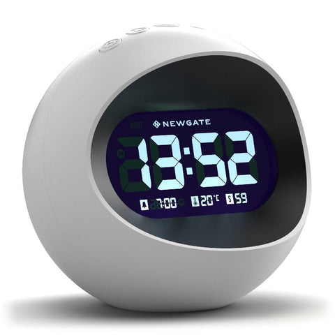 Newgate Centre Of The Earth Lcd Alarm Clock White Alarm Clocks & Clock Radios