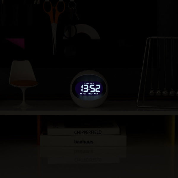 Newgate Centre Of The Earth Lcd Alarm Clock White Alarm Clocks & Clock Radios