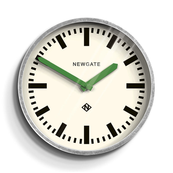 Newgate Luggage Wall Clock Galvanised Green Hands Wall Clocks