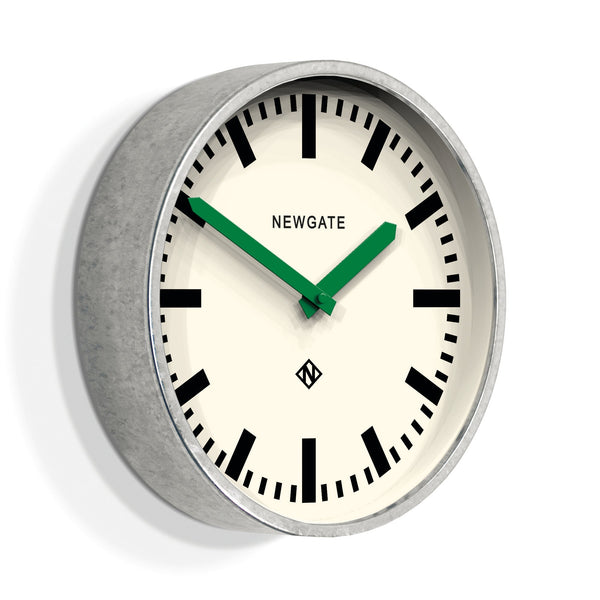Newgate Luggage Wall Clock Galvanised Green Hands Wall Clocks