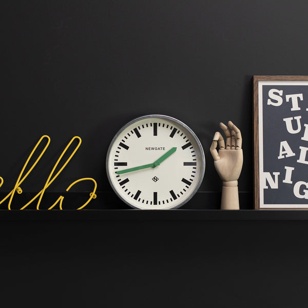 Newgate Luggage Wall Clock Galvanised Green Hands Wall Clocks