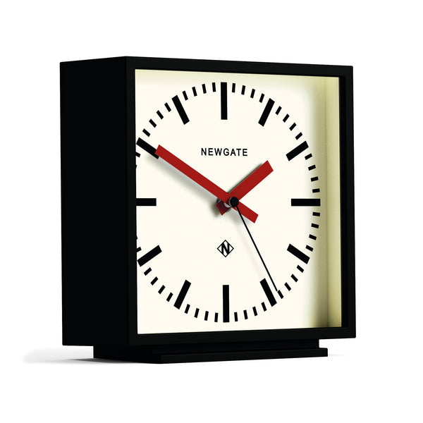 Newgate Amp Mantel Clock Black With Red Hands Desk Clocks