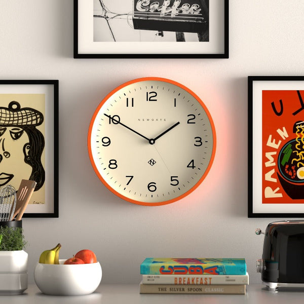Newgate Number Three Echo Clock Silicone Orange Alarm Clocks & Clock Radios