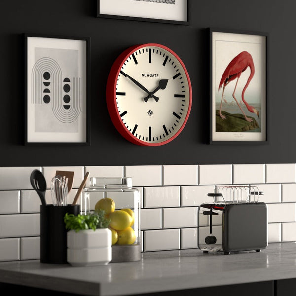 Newgate Railway Clock Red Alarm Clocks & Clock Radios