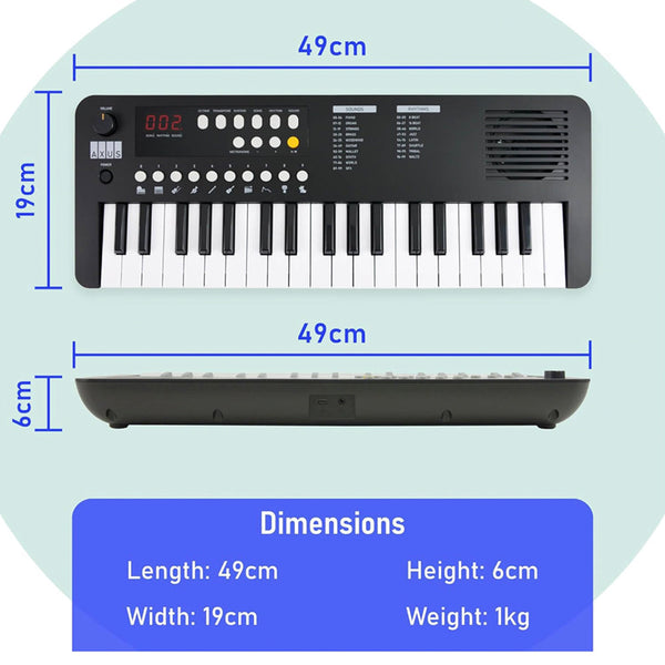 Axus Mini Keyboard 37 Black Electronic Keyboards