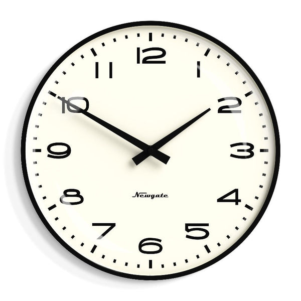 Newgate Radio City Wall Clock Black Arabic Dial Matte Wall Clocks
