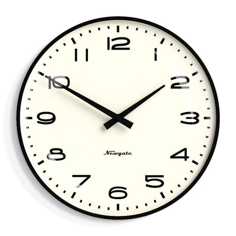 Newgate Radio City Wall Clock Black Arabic Dial Matte Wall Clocks