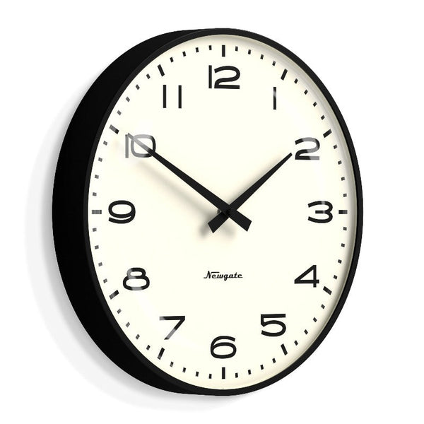 Newgate Radio City Wall Clock Black Arabic Dial Matte Wall Clocks