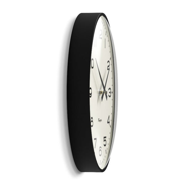 Newgate Radio City Wall Clock Black Arabic Dial Matte Wall Clocks
