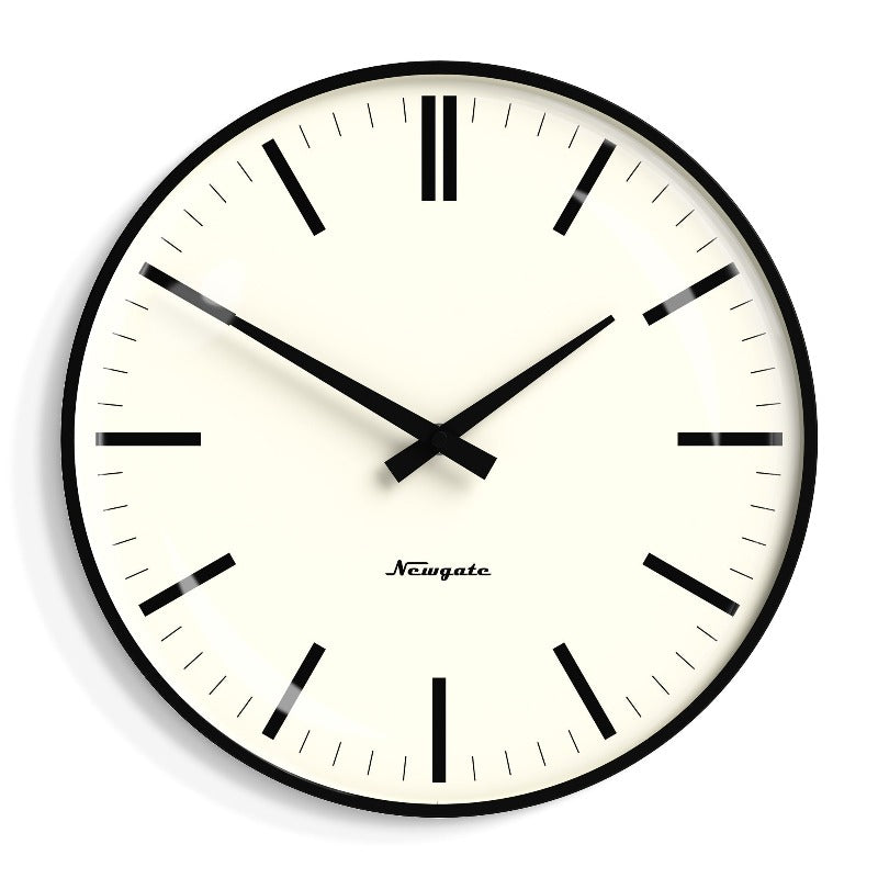 Newgate Radio City Wall Clock Bold Black Marker Dial Matte Wall Clocks