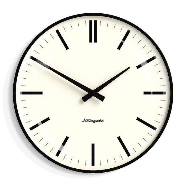 Newgate Radio City Wall Clock Bold Black Marker Dial Matte Wall Clocks