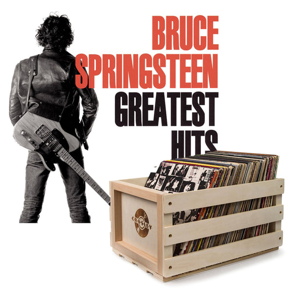 Crosley Record Storage Crate Bruce Springsteen Greatest Hits Vinyl Album Bundle Digital Vinyl Systems (Dvs)