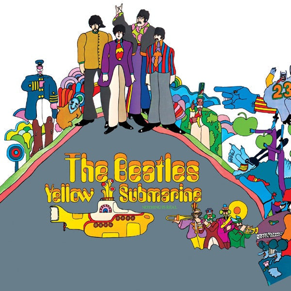 Crosley Record Storage Crate & The Beatles Yellow Submarine Vinyl Album Bundle Storage Boxes