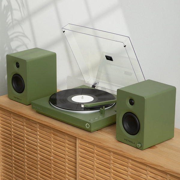Victrola Automatic Turntable Green Turntables