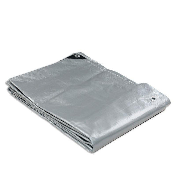 Flyline Heavy Duty Silver Black Tarp Tarpaulin 3.6X3.6M Tarps