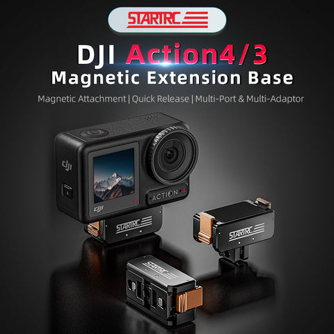 Startrc Action 5 Pro Magnetic Adapter Mount For Dji Osmo Cables & Adapters