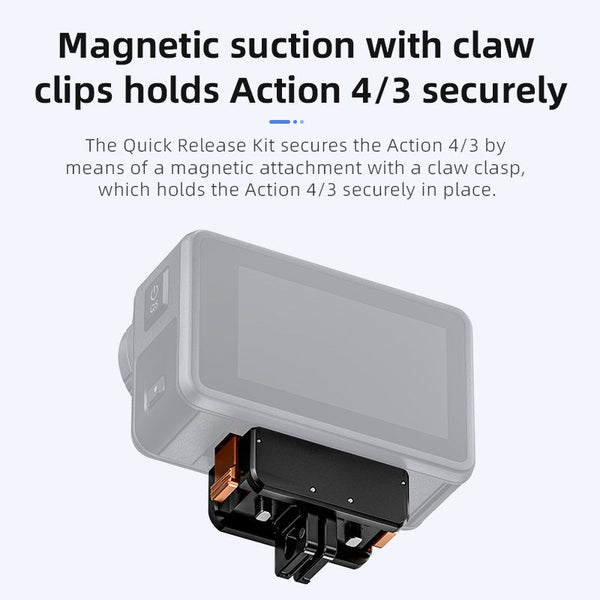Startrc Action 5 Pro Magnetic Adapter Mount For Dji Osmo Cables & Adapters