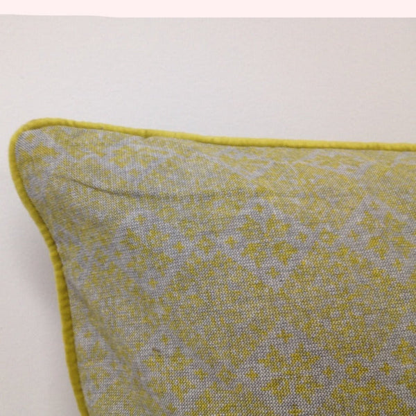 Pad Azuk Mustard Yellow & Grey Cushion Cover Cushion Covers