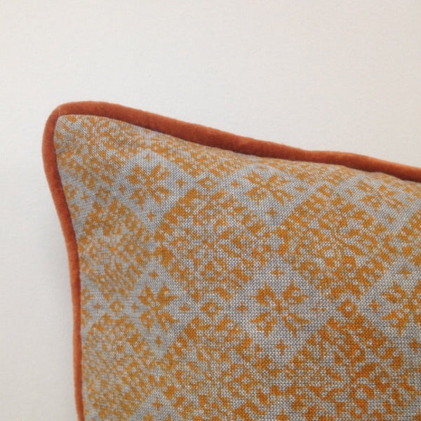 Cushion Covers Pad Azuk Orange & Grey Cushion Cover