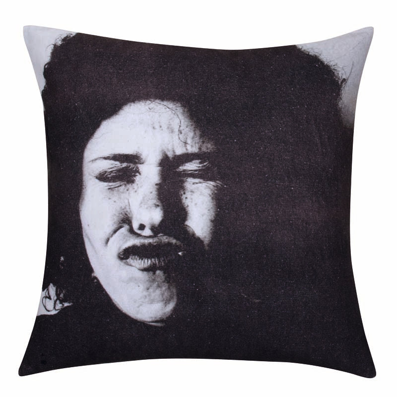 Pad Blaze Black And White Face Cushion Cover Cushion Covers