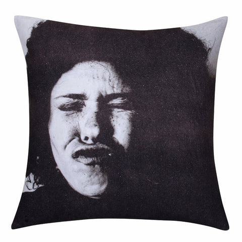 Cushion Covers Pad Blaze Black And White Face Cushion Cover