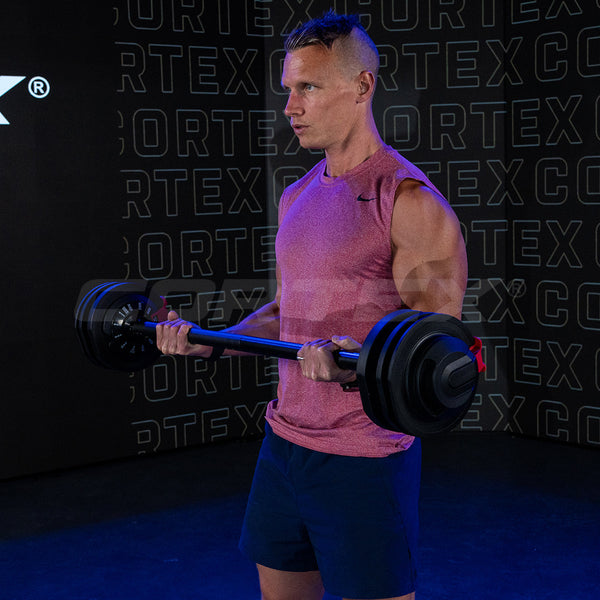 Cortex Revolock V2 48Kg Pair Set Adjustable Steel Dumbbell Barbell Kettlebell All In One Dumbbells