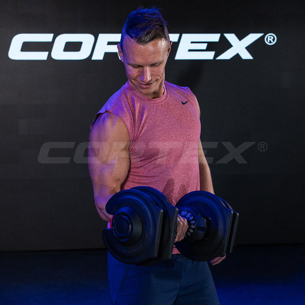 Cortex Revolock V2 80Kg Pair Set Adjustable Steel Dumbbell Barbell All In One Dumbbells