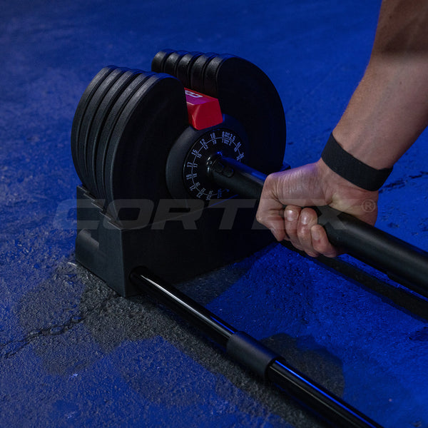 Cortex Revolock V2 80Kg Pair Set Adjustable Steel Dumbbell Barbell All In One Dumbbells