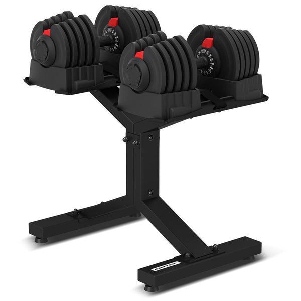 Cortex Revolock V2 80Kg Pair Set Adjustable Steel Dumbbell Barbell All In One With Stand Dumbbells