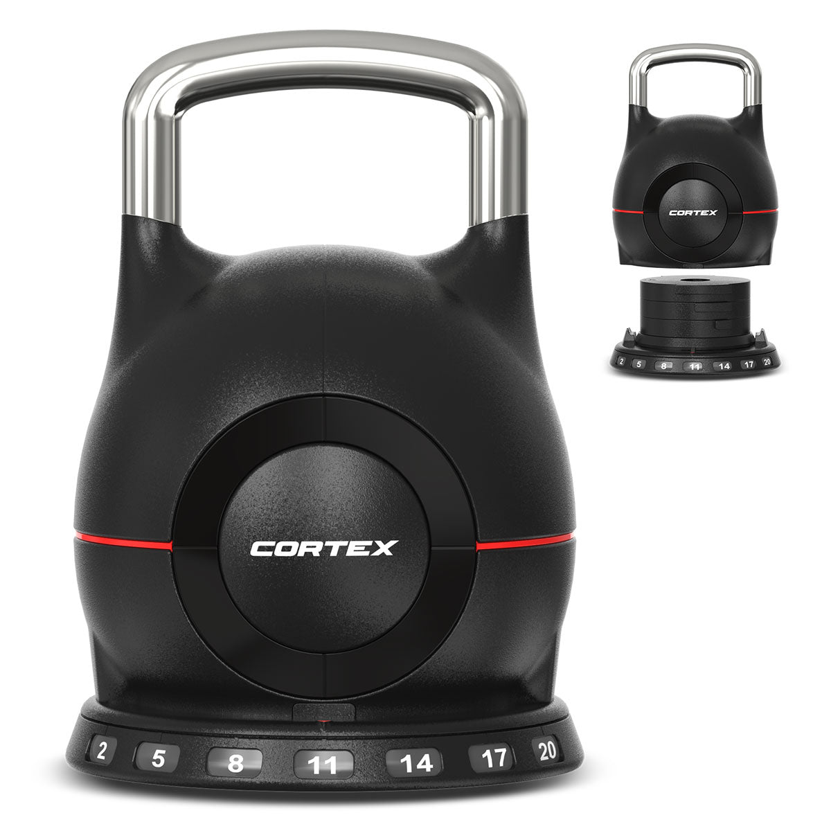 Cortex 7 In 1 Revolock Quick Adjust 20Kg Kettlebell Kettlebells